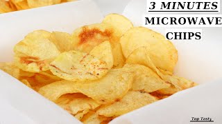 Crispy MICROWAVE Potato Chips  Just in 3 Minutes  Top Tasty Recipes [upl. by Laks184]