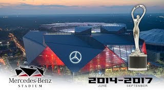 Official Atlanta Falcons MercedesBenz Stadium Construction TimeLapse [upl. by Nosnej]