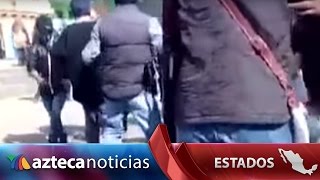 Video Encapuchados con armas largas inician tiroteo en San Juan Chamula [upl. by Cyril]