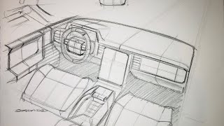 Automotive Interior Sketching Basics Part 1 [upl. by Gilliette]