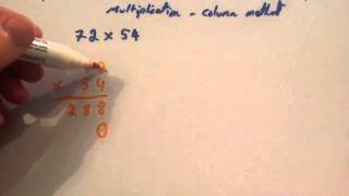 Multiplication column method  Corbettmaths [upl. by Eentihw]