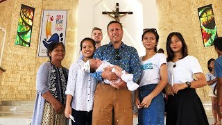 Christening a Baby in the Philippines and the AFTER PARTY [upl. by Ayat]