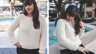 Simple Knit Sweater  start to finish [upl. by Ardnusal897]