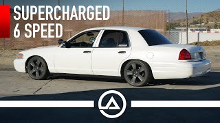 Vortech Supercharged Crown Vic  450HP Six Speed Manual Cop Car [upl. by Atinaj]