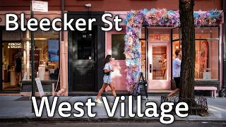 New York City Walking Tour Bleecker Street West Village 4K [upl. by Ardnasella]