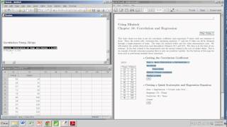 Correlation and Regression with Minitab [upl. by Abehshtab217]