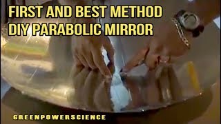 PARABOLIC MIRROR PARABOLOID HOMEMADE SOLAR CONCENTRATOR P2 DIY DO IT YOURSELF [upl. by Hurd281]