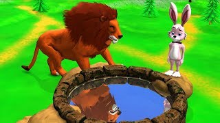 Rabbit and Lion Story in Hindi Jungle Animal New Stories in Hindi Kahaniya [upl. by Orpah]