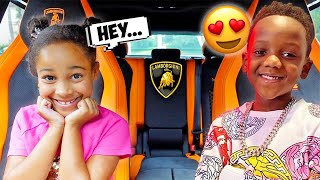 Picking up Calis Crush in a Lamborghini  FamousTubeFamily [upl. by Maon]