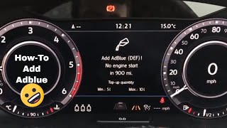 How to add Adblue to Volkswagen Tiguan Rline [upl. by Ainak824]