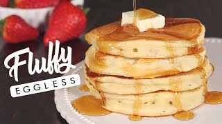 Eggless Fluffy Pancakes  Easy One Bowl  How Tasty Channel [upl. by Ilegna489]