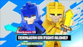 Team up or Fight Alone  Blockman Go Bed Wars Full Animation [upl. by Rind]