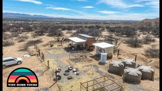 The Ultimate Off The Grid Tiny House Homestead  Thriving In The Arizona Desert [upl. by Aihsele]