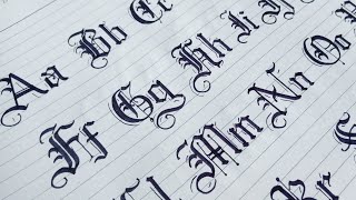 How to Gothic Calligraphy Capital and Small Letters From A to Z  Blackletters Calligraphy [upl. by Arlyne]