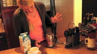 Nespresso Aeroccino Plus Frother Review Frothing Almond Milk [upl. by Sidoney]