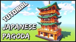 How To Build A Japanese Pagoda  Minecraft Tutorial [upl. by Bate]