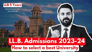 LLB 5 Years Admissions 2024 Date  The Law Channel [upl. by Alyn]