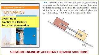 135  Kinetics of a Particle  Chapter 13 Hibbeler Dynamics 14th ed  Engineers Academy [upl. by Cassidy]