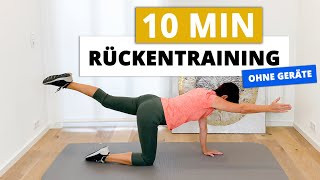 RÜCKENTRAINING für zu Hause ⏱️ 10 MIN  Übungen ohne Geräte Fortgeschrittene Variante [upl. by Porty50]