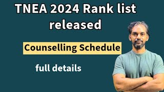 TNEA 2024 Counselling schedule released 🔴 [upl. by Margi]