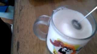 Aerolatte Review Frothing Cold Milk In Under 1 Minute [upl. by Ynaittirb]