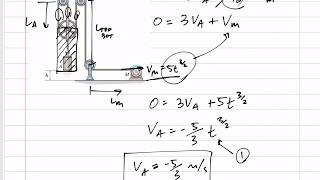 Dynamics  Constrained Motion Example 2 [upl. by Lilla608]