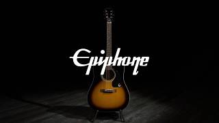 Epiphone DR100 Acoustic Vintage Sunburst  Gear4music demo [upl. by Rehpatsirhc]