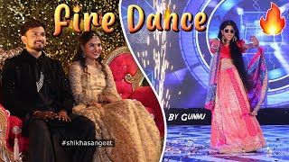 Sangeet😍 FIRE Dance performance by Brides Sister  Shikha sharma WEDDING  SHIKHASANGEET [upl. by Nylodnewg]