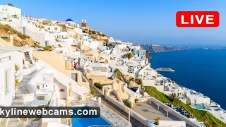 🔴 Recorded live footage webcam from Santorini  Greece [upl. by Normi]