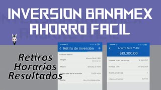 Ahorro fácil Banamex  Inversión básica [upl. by Ecnerwaled]