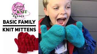 Basic Family Knit Mittens [upl. by Inafetse213]