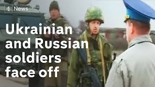 Ukrainian and Russian soldiers face off at Belbek  Channel 4 News [upl. by Tiffa]