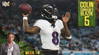 Blazin 5 Ravens cover vs 49ers Cowboys upset Dolphins in Colins Week 16 picks  NFL  THE HERD [upl. by Emmie479]