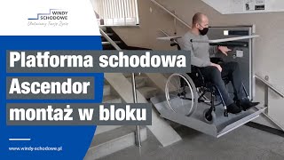 Platforma schodowa dla niepełnosprawnych w bloku [upl. by Wiseman190]