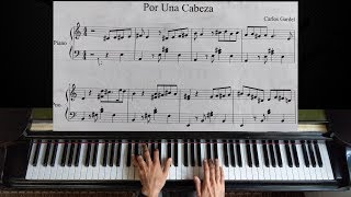 Por una Cabeza  Carlos Gardel  Piano Tutorial [upl. by Anisirhc]