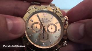 Rolex Replica Daytona Oyster Perpetual quot18k goldquot superlative chronograph officially certified [upl. by Kciredorb]