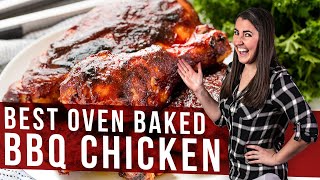 How to Make Oven Baked BBQ Chicken  The Stay At Home Chef [upl. by Salhcin]