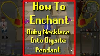 How to Enchant Ruby Necklace OSRS [upl. by Holey]