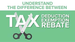 Deduction vs Tax Exemption vs Tax Rebate 2021  What is Tax Deduction  What is Tax Exemption [upl. by Bisset]