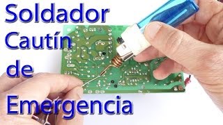 Soldador Cautín de Emergencia  How to make a mini soldering iron [upl. by Dlanor]