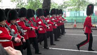 Queens Guard Marching From Buckingham Palace [upl. by Yenitirb]