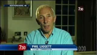 Commentator Phil Liggett describes Armstrongs drive and deceit [upl. by Hairem992]